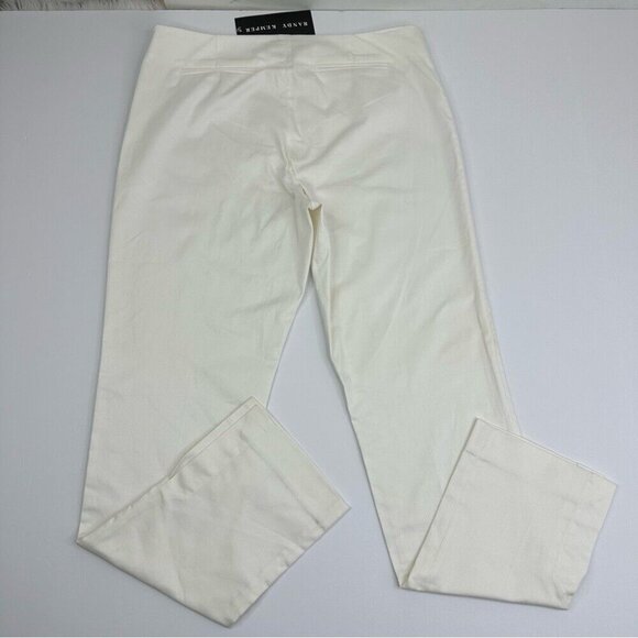 Randy Kemper Women's NWT White Sateen Minimalist Straight Leg Pant 4/W31/L28 - Picture 4 of 10